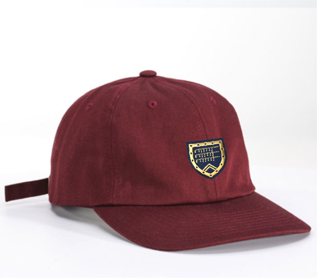 Dad Hat in maroon with Shapland crest