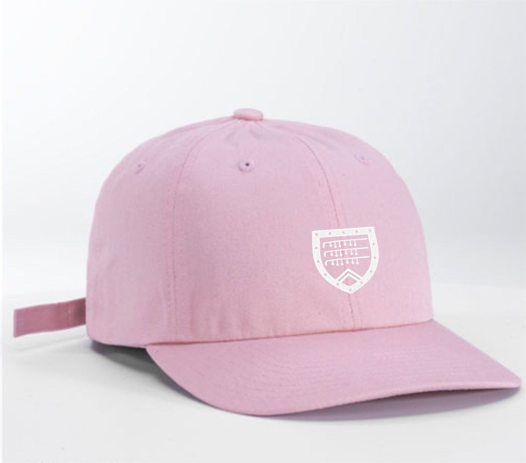 Dad Hat in pink with Shapland crest