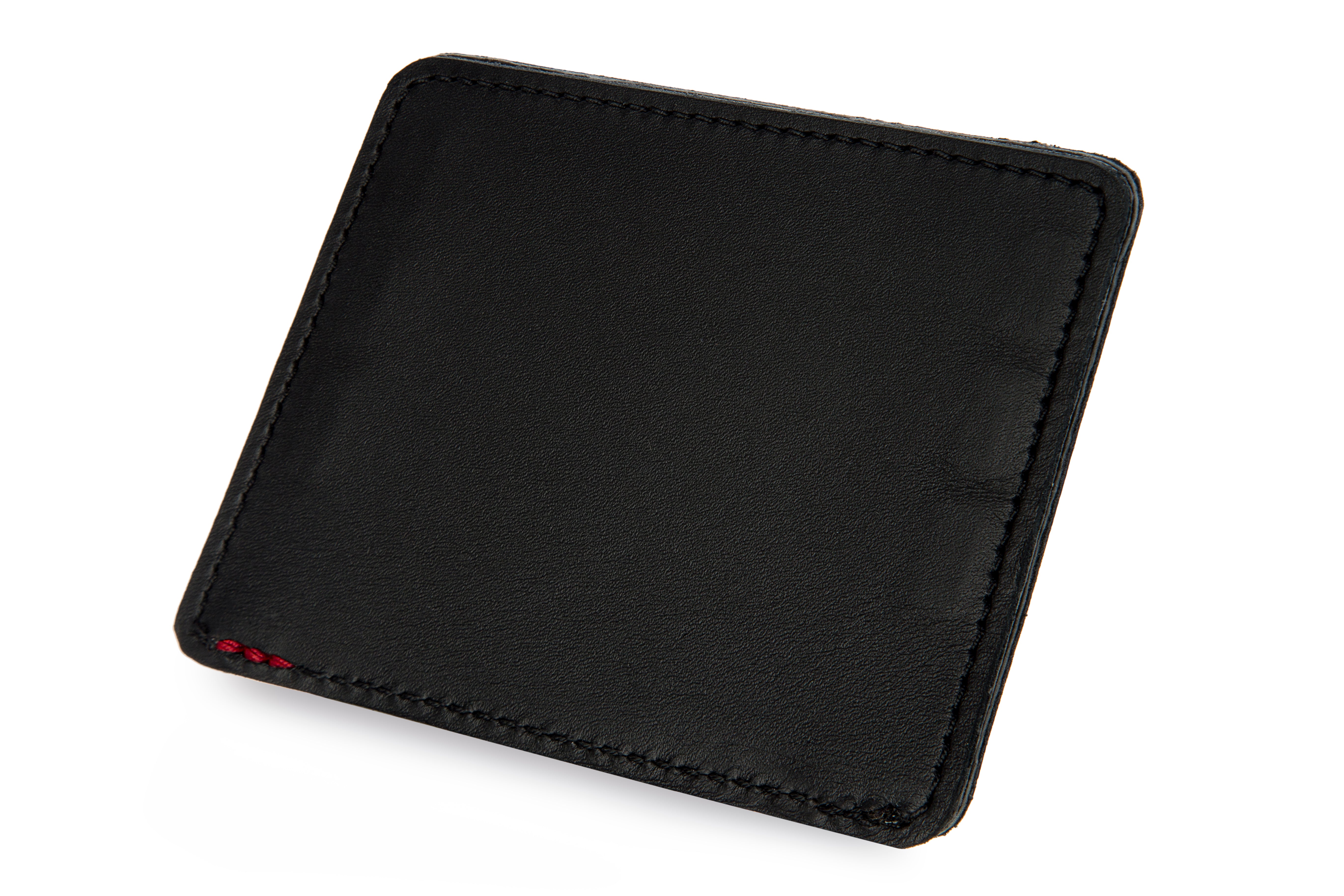 Black front pocket card wallet with magnets