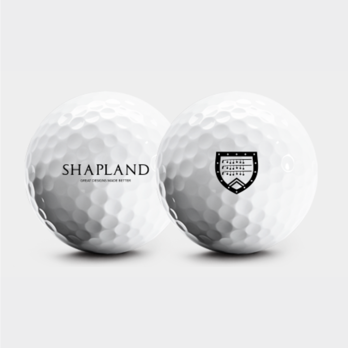 Shapland logo golf balls by Snell